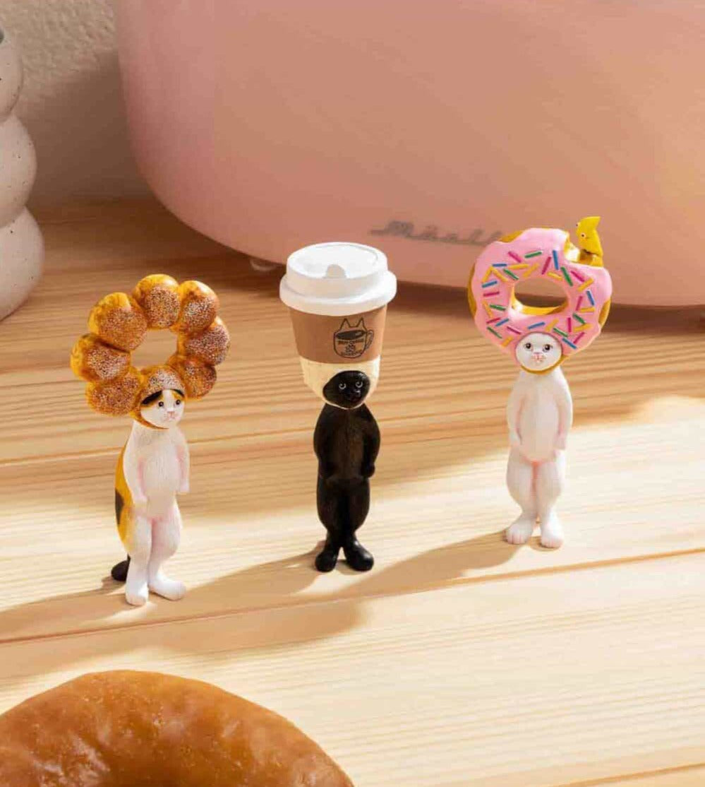 Clever Idiots Kitan Club: Cat Donut Cafe 2" Figure Surprise Box Kawaii Gifts