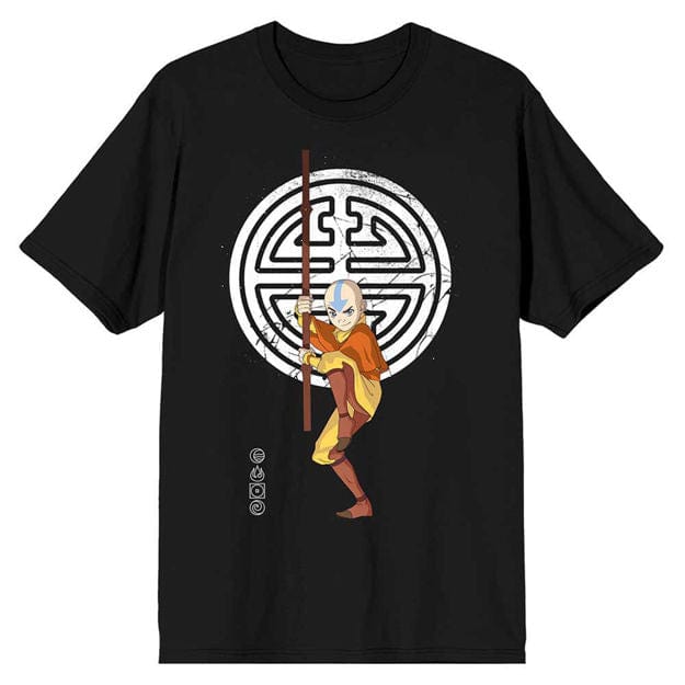 Culture Fly Aang Avatar the Last Airbender Black Unisex Tee Kawaii Gifts