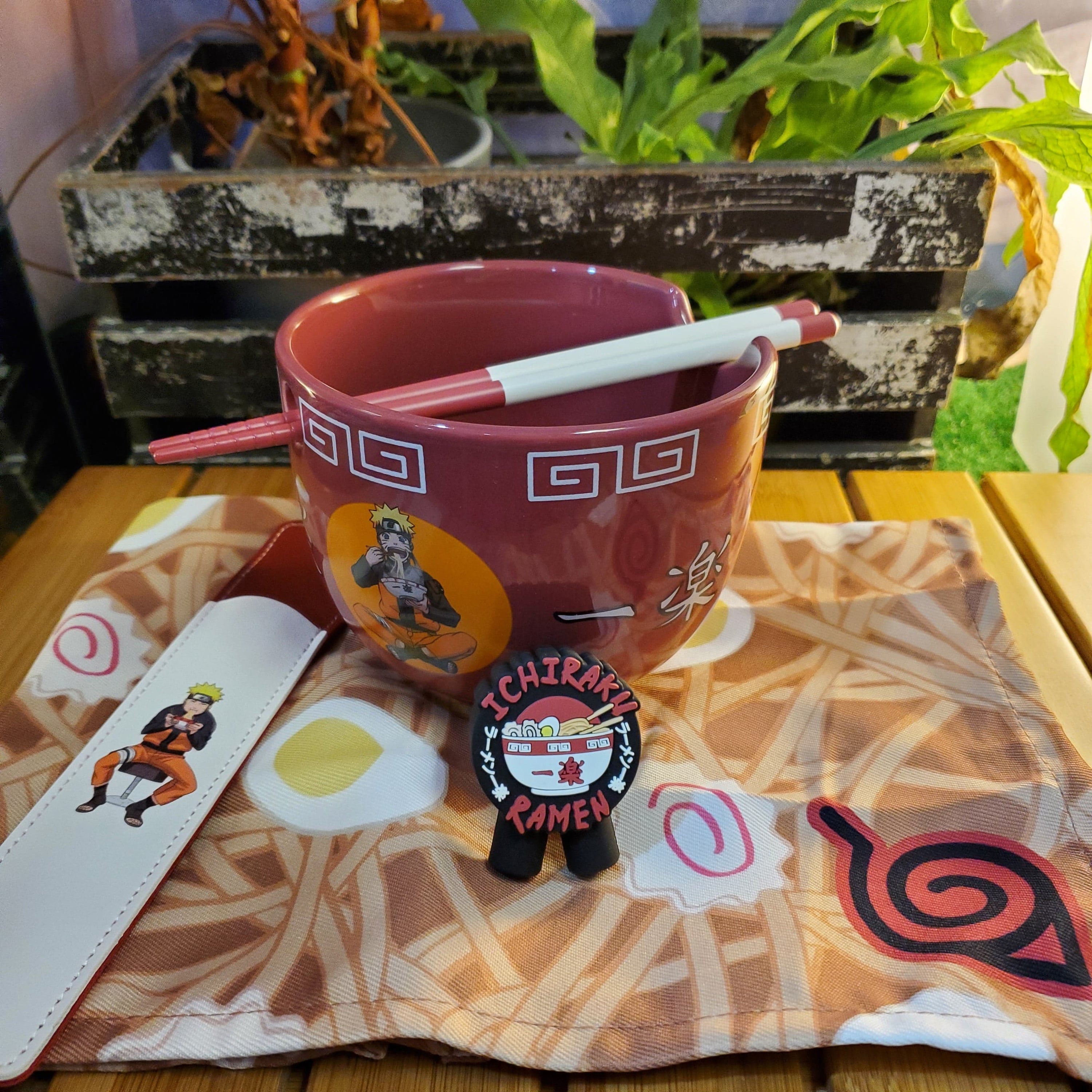 Culture Fly Naruto Ichiraku Ramen Bowl, Chopsticks & Napkin Set Kawaii Gifts 840070928718