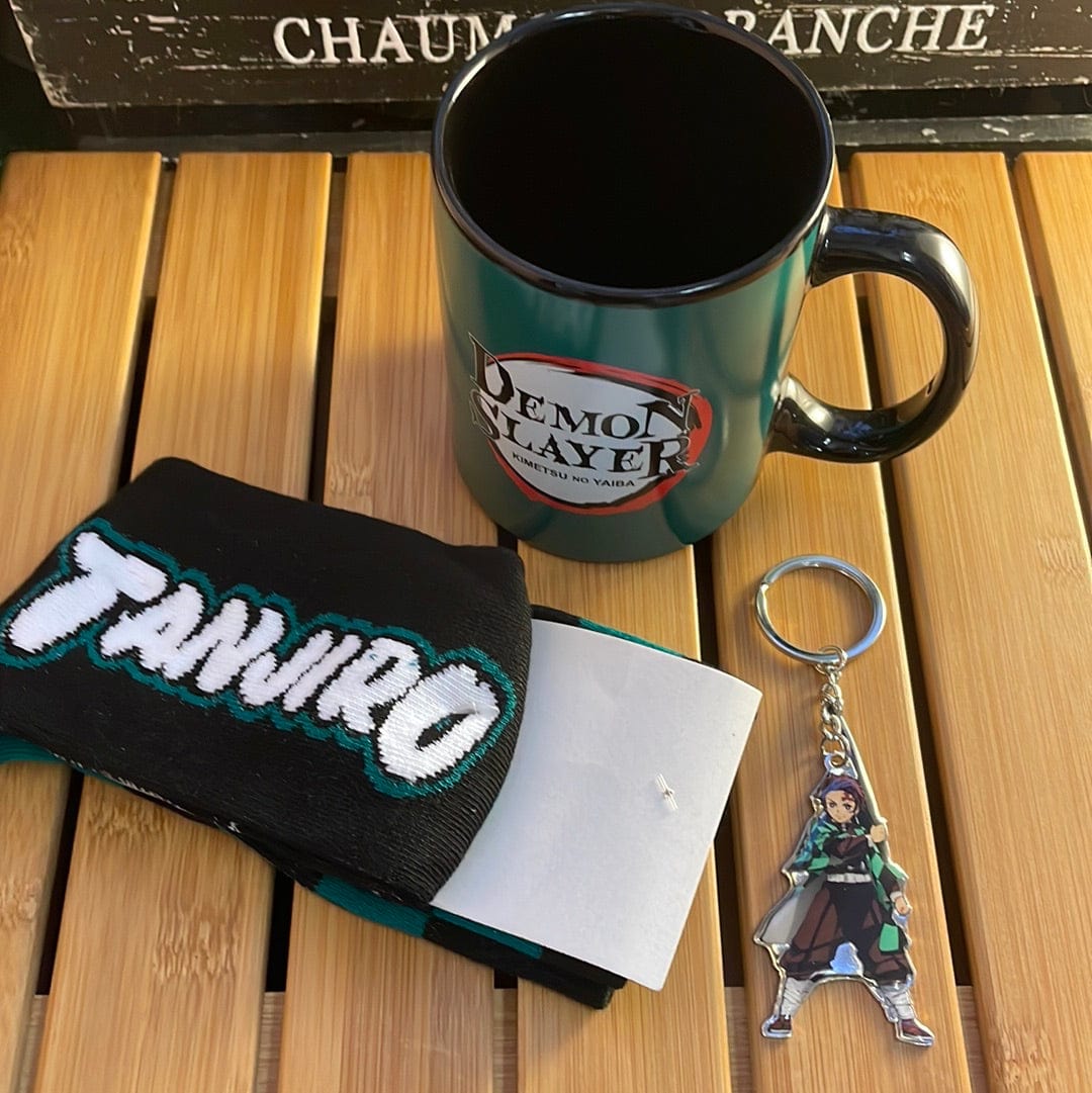 Culture Fly Demon Slayer Mug & Socks & Keychain Gift Set Kawaii Gifts 840070933996
