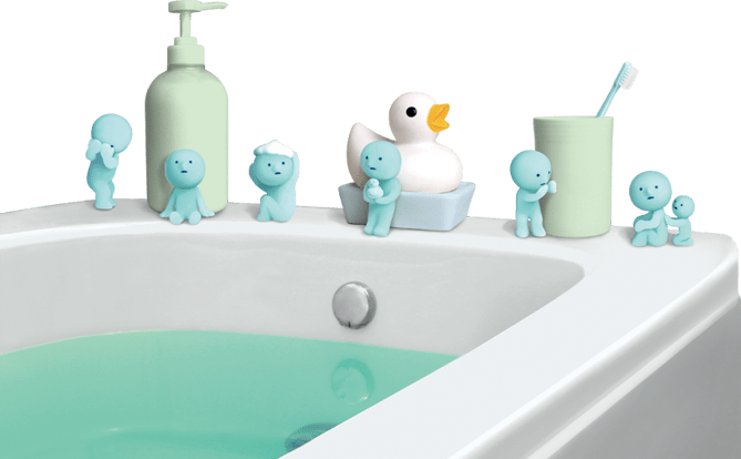 Dreams USA Smiski Bathroom 3" GID Figure Surprise Box Kawaii Gifts 4542202662175