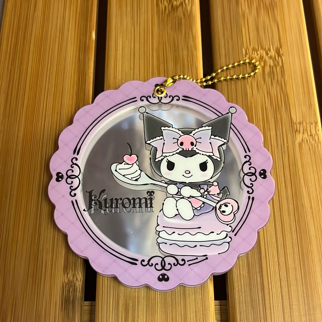 Enesco Kuromi Cafe Mirror Charm Keychain Kawaii Gifts 4901610880906