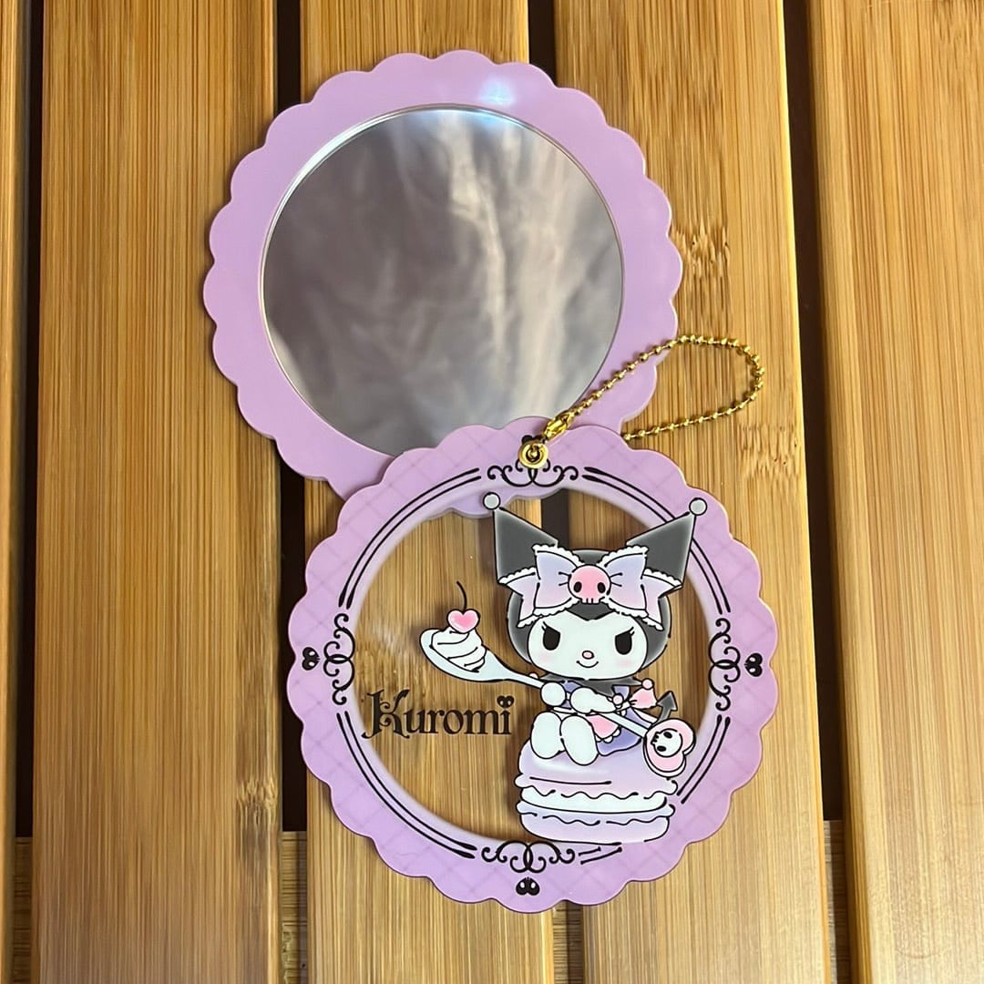 Enesco Kuromi Cafe Mirror Charm Keychain Kawaii Gifts 4901610880906