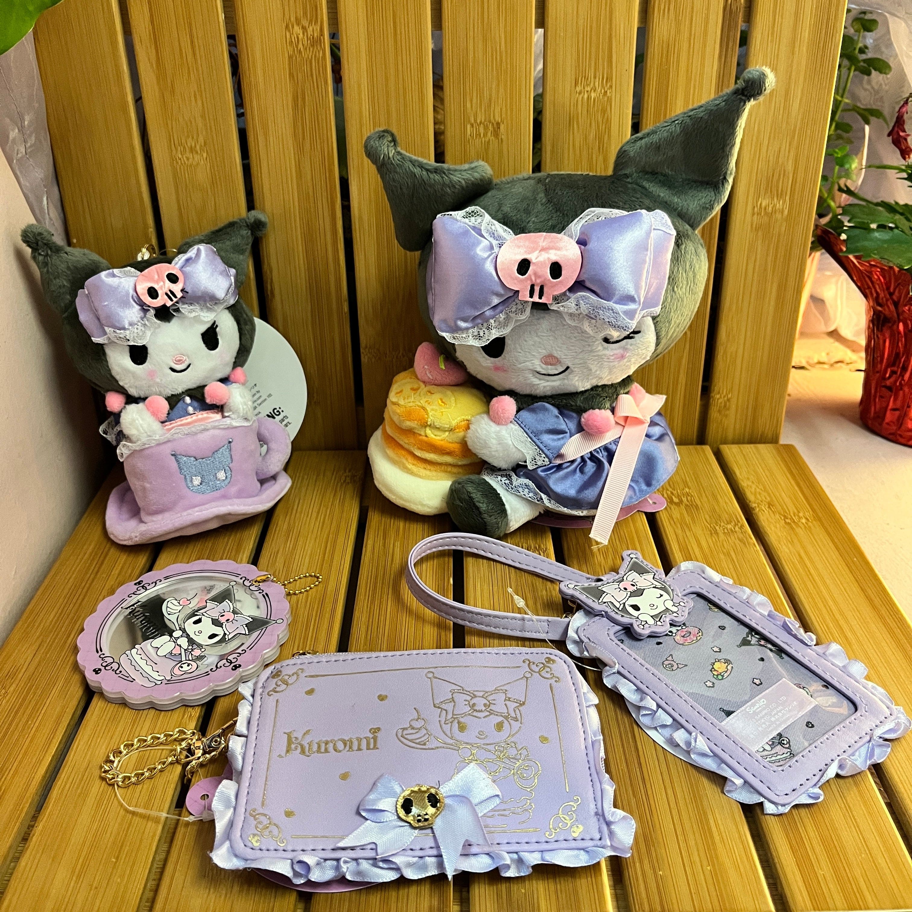 Enesco Kuromi Cafe Plush Mascot Keychain Kawaii Gifts 4901610880791