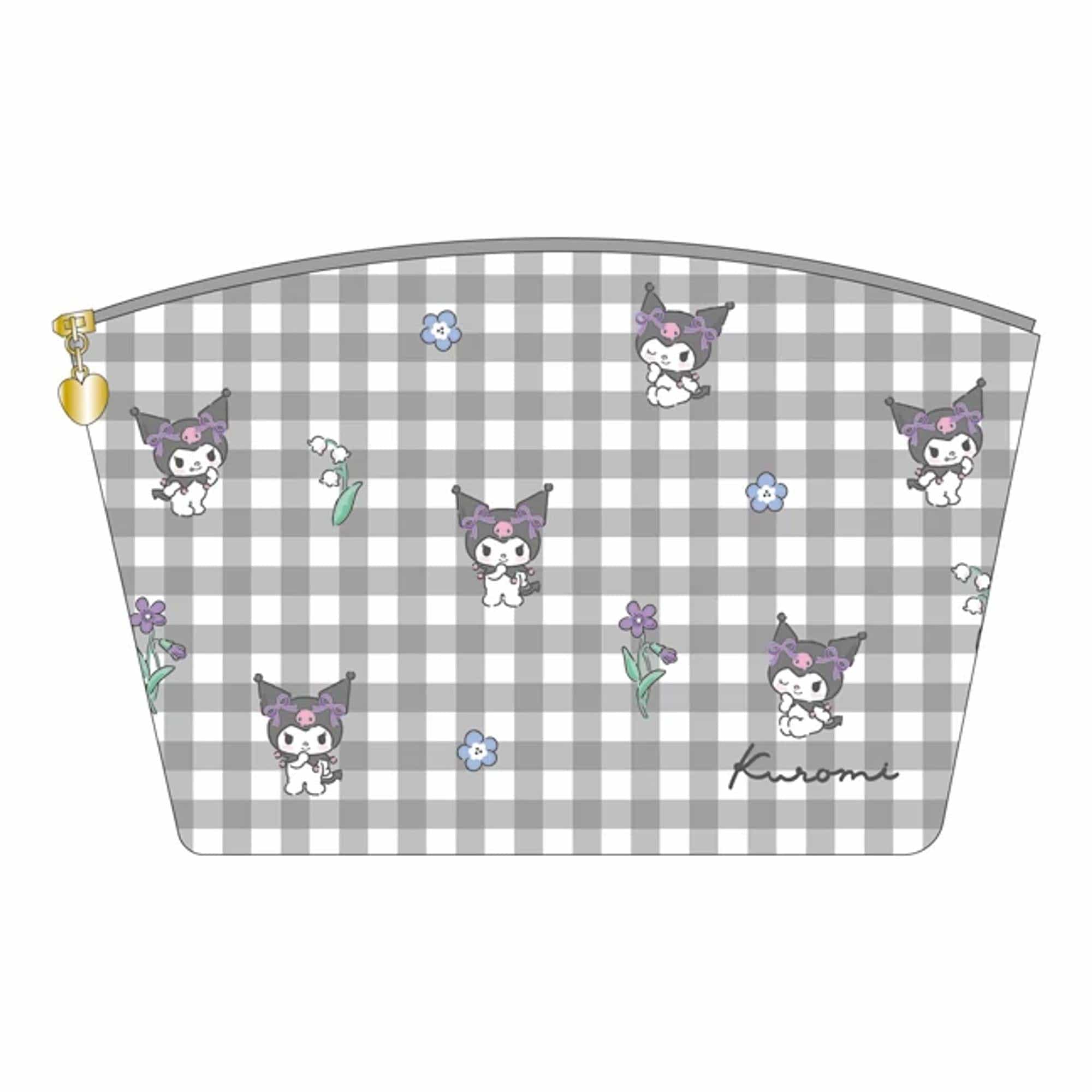 Enesco Sanrio Gingham Makeup Pouch Kawaii Gifts