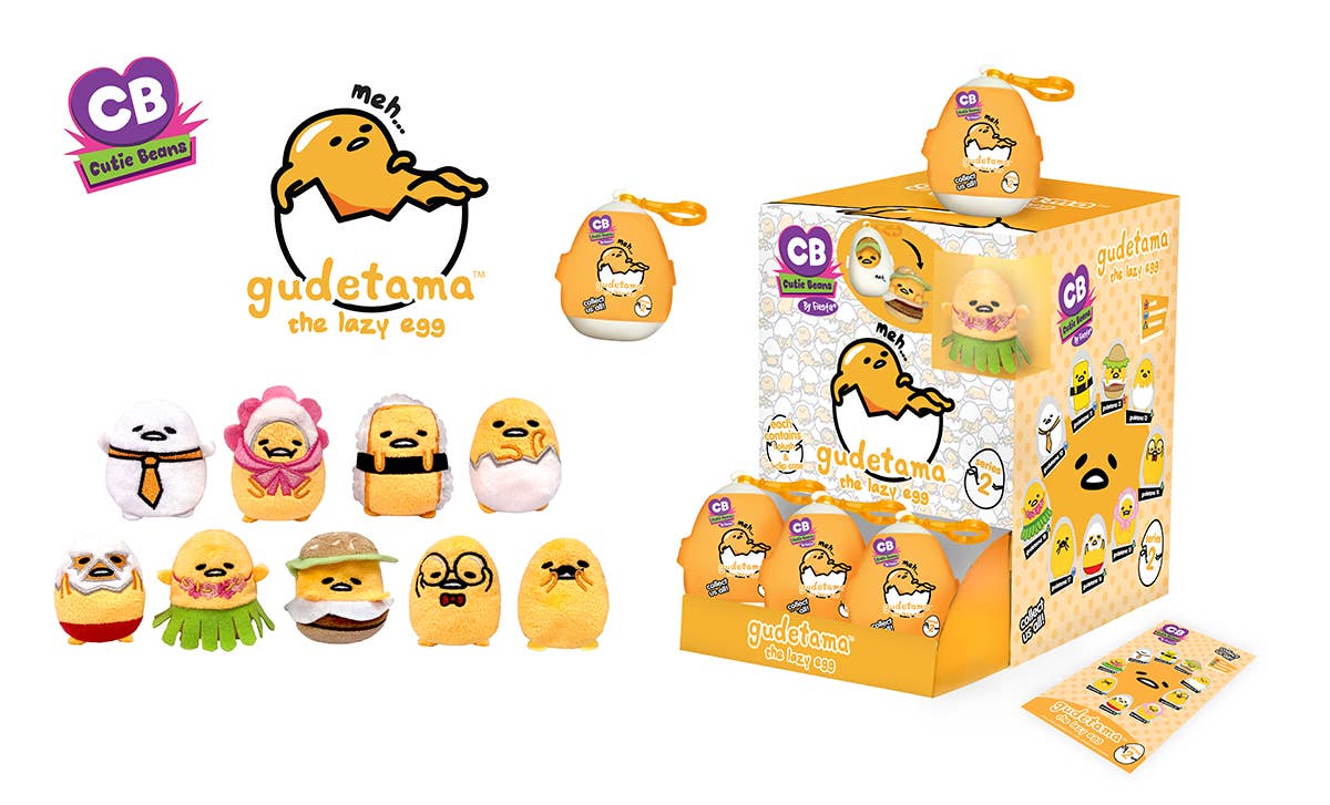 Fiesta Toys CUTIE BEANS - SERIES 2 -3 Inch GUDETAMA Surprise Mascot Plush Kawaii Gifts 091671103183