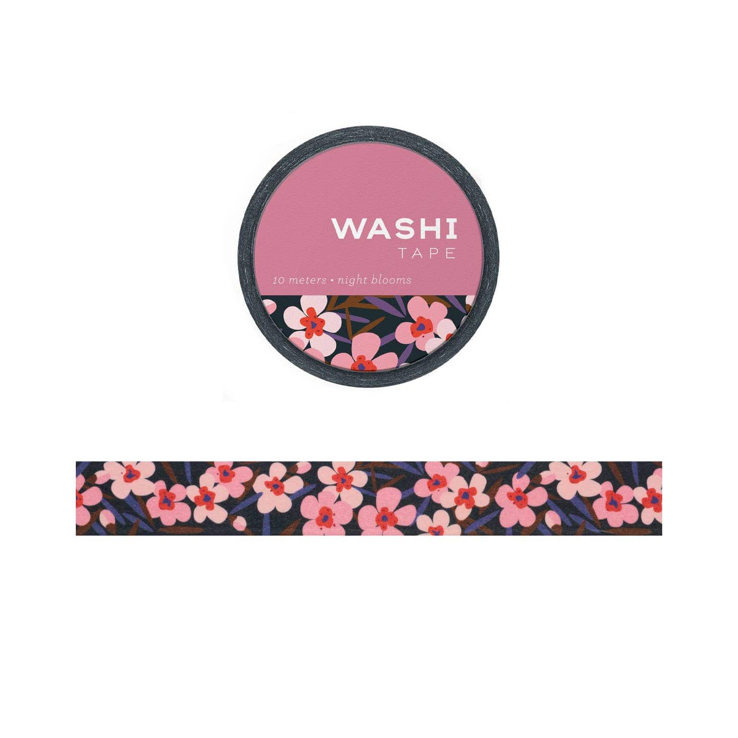 Girl of All Work Cherry Blossoms & Night Blooms Washi Tapes Night Blooms Kawaii Gifts