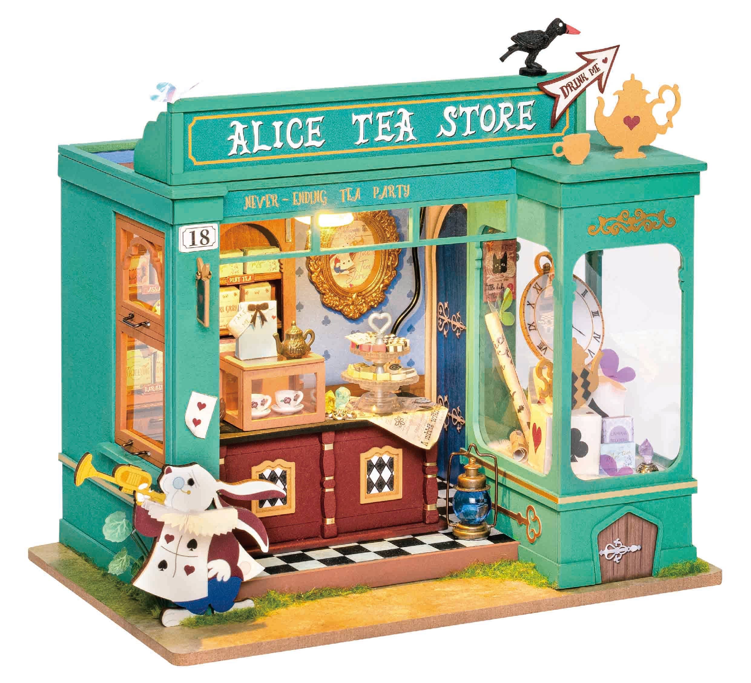 Hands Craft DG156, DIY Miniature House Kit: Alice's Tea Store Kawaii Gifts
