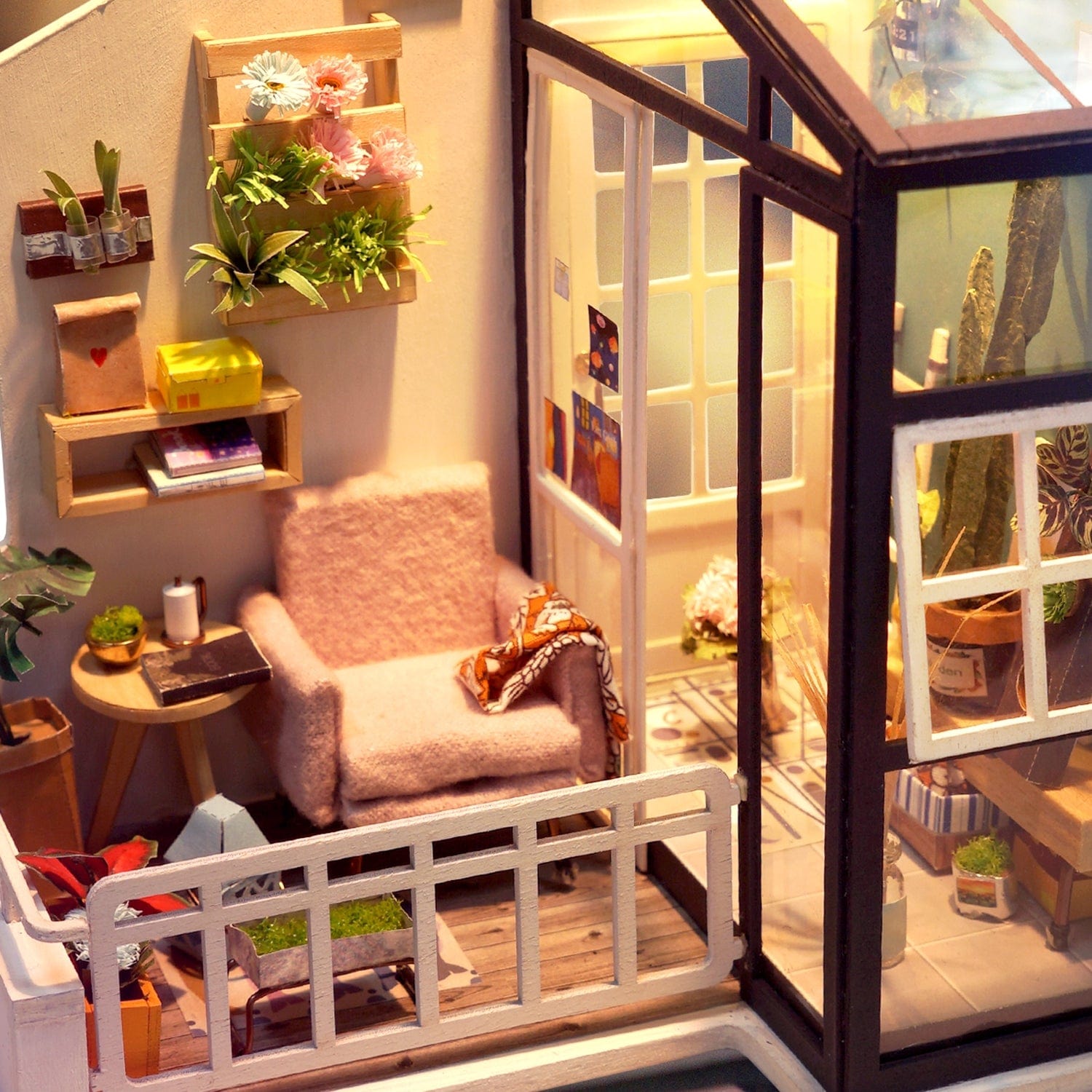 Hands Craft Balcony DIY Miniature Dollhouse Kit Kawaii Gifts 819887027310