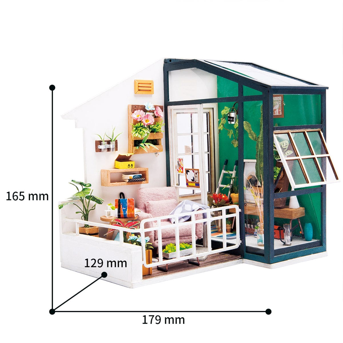 Hands Craft Balcony DIY Miniature Dollhouse Kit Kawaii Gifts 819887027310