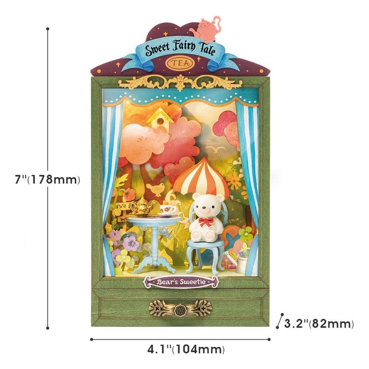 Hands Craft Bear's Sweetie DIY Miniature House (Theater Box) Kit With Drawer Kawaii Gifts
