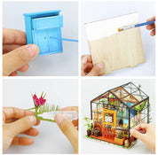Hands Craft DG104, Cathy's Flower House DIY Miniature Dollhouse Kit Kawaii Gifts 819887023237