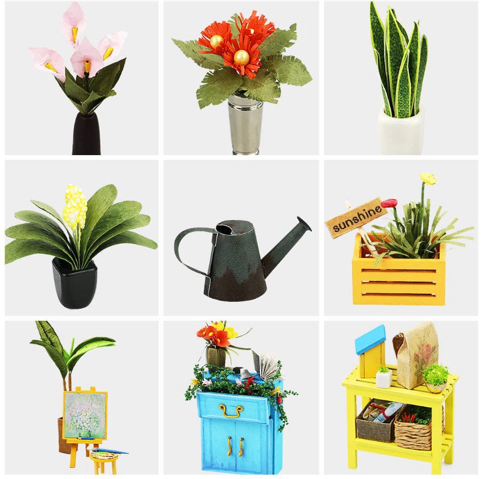 Hands Craft DG104, Cathy's Flower House DIY Miniature Dollhouse Kit Kawaii Gifts 819887023237