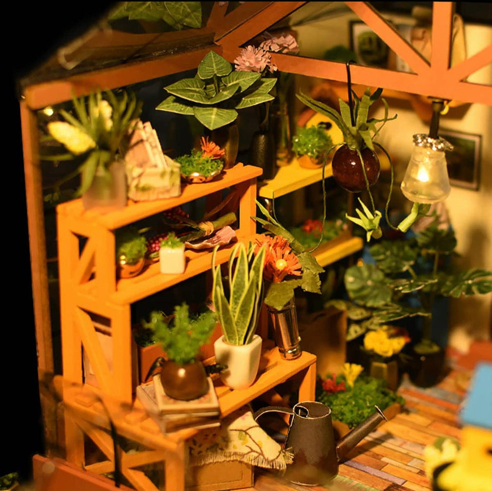 Hands Craft DG104, Cathy's Flower House DIY Miniature Dollhouse Kit Kawaii Gifts 819887023237