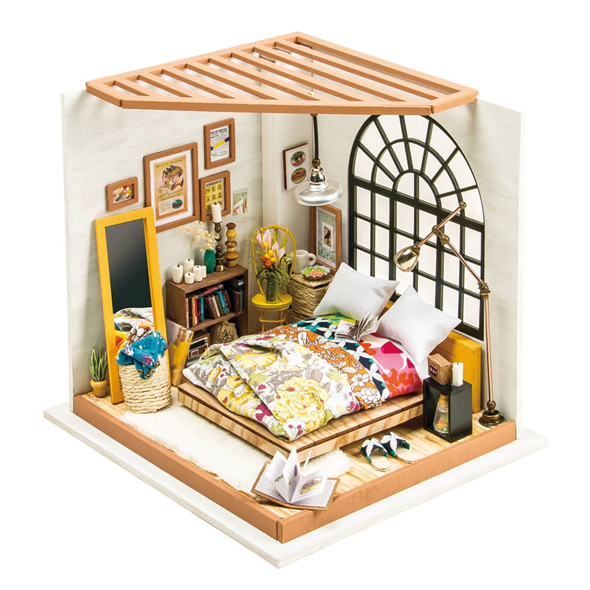 Hands Craft DG107, Alice's Dreamy Bedroom DIY Miniature Dollhouse Kit Kawaii Gifts 850005994213
