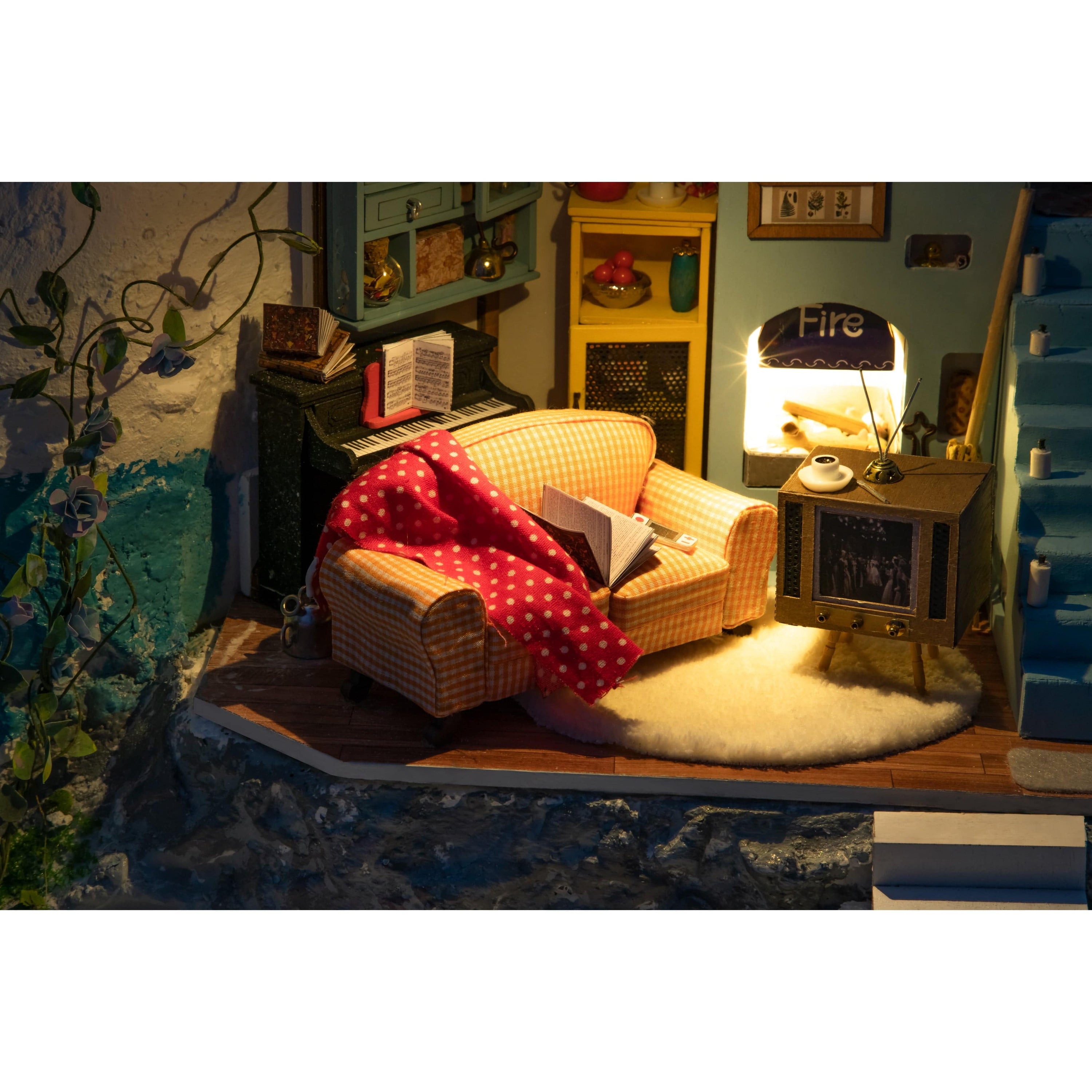 Hands Craft DG141, Joy's Living Room DIY Miniature Dollhouse Kit Kawaii Gifts 850005994794