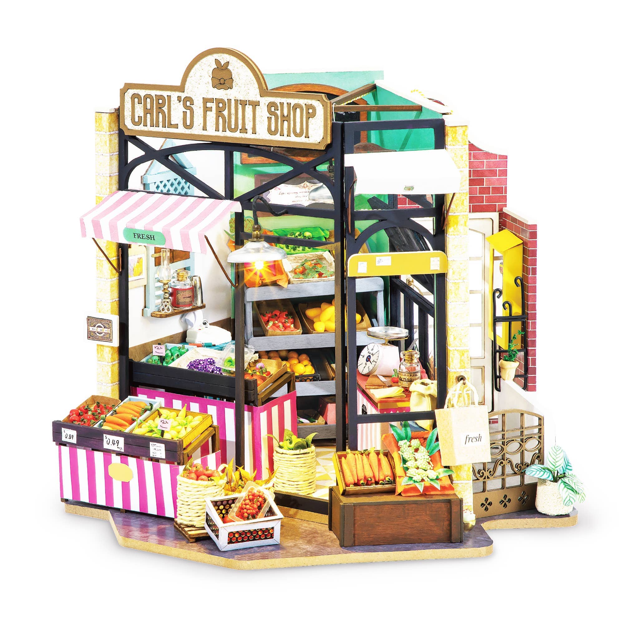 Hands Craft DG142, Fruit Shop DIY Miniature Dollhouse Kit Kawaii Gifts 850005994831