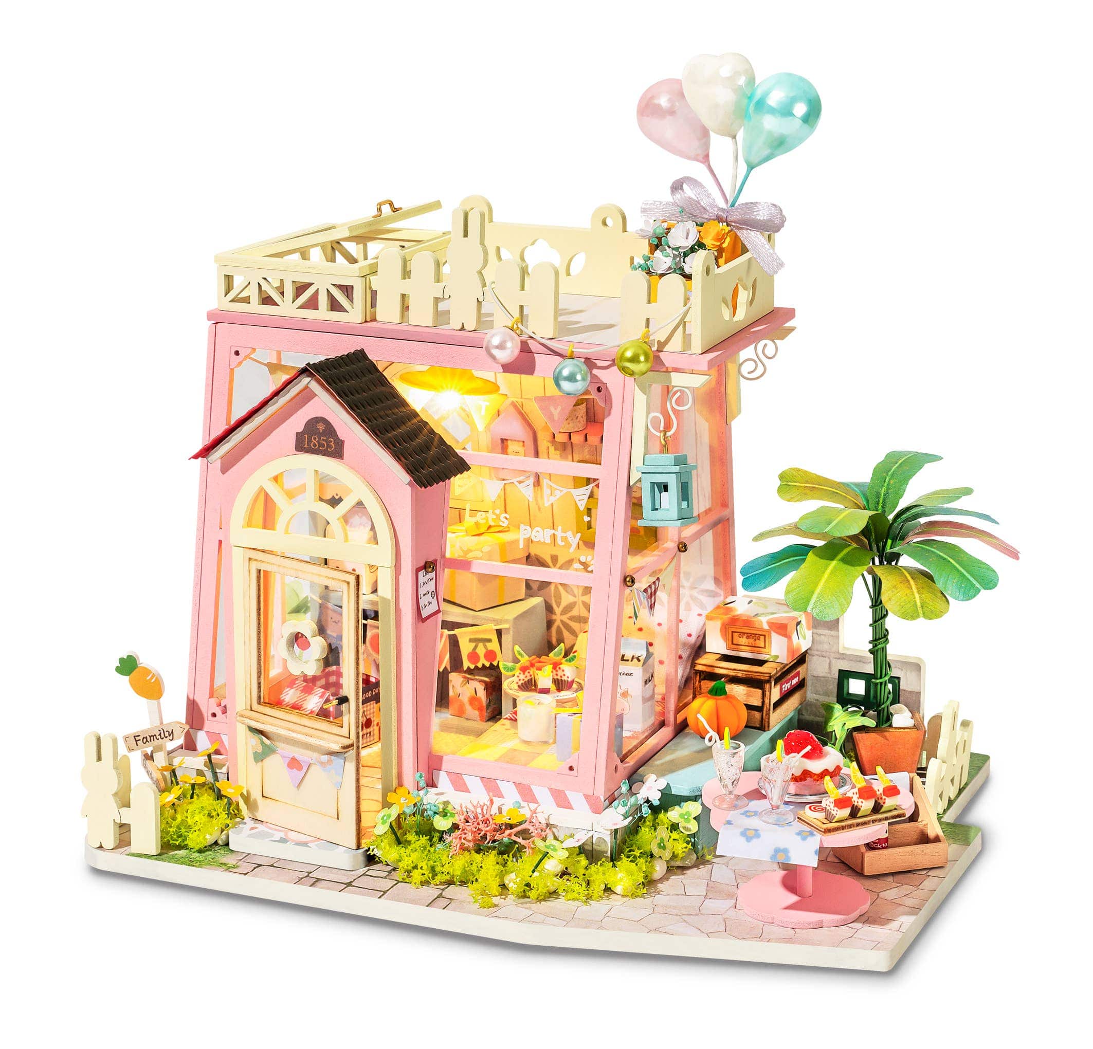ROKR DIY Miniatures Dollhouse Craft Kits Tiny House Model Birthday Gift for  8+ Teens