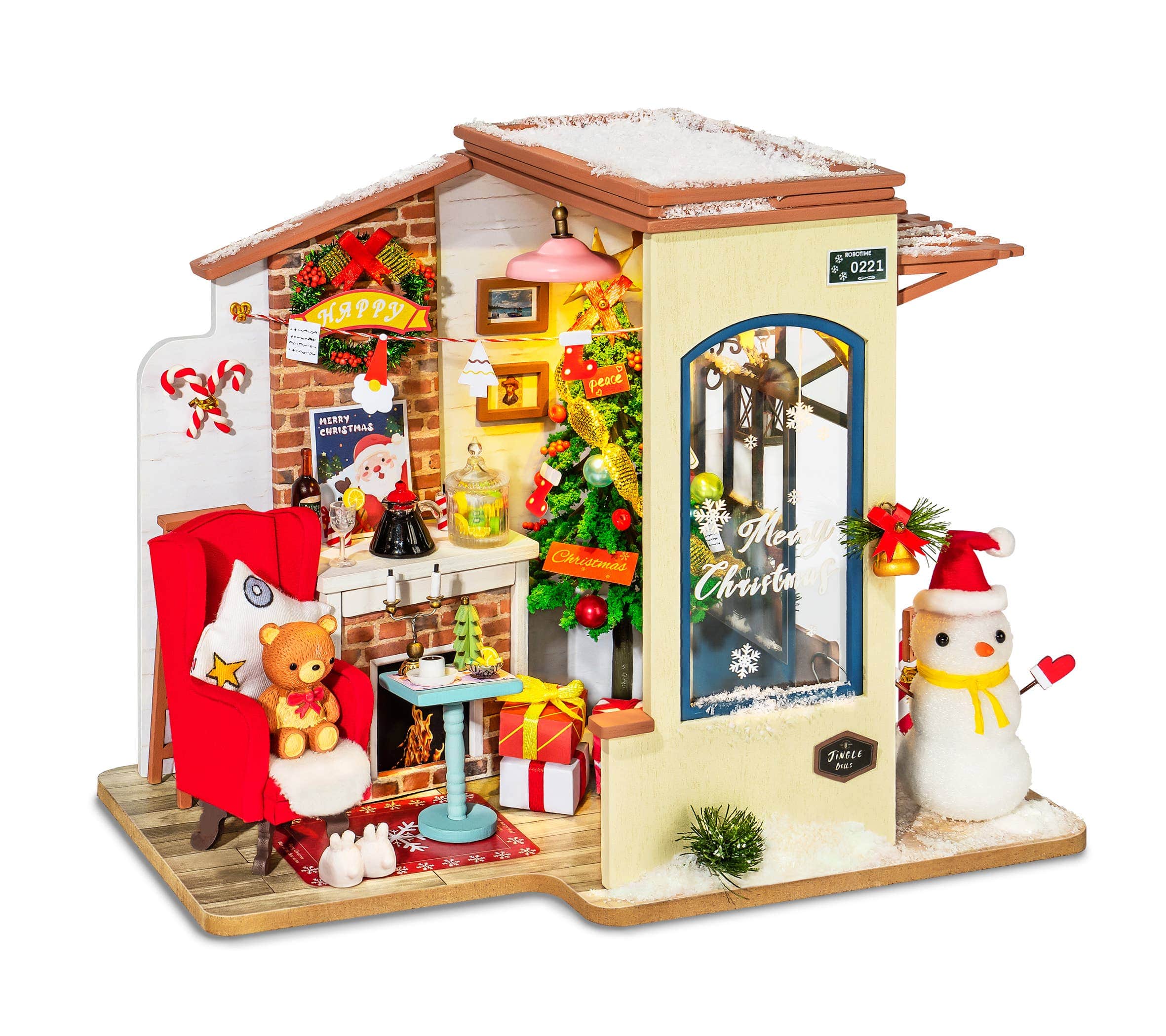 Hands Craft DG18, DIY Miniature Dollhouse Kit: Christmas Patio Kawaii Gifts 850026738452