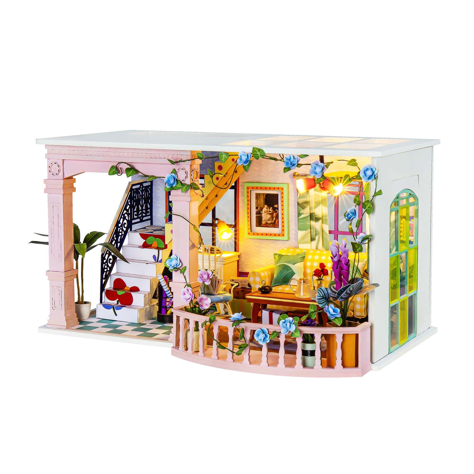 Hands Craft DGF01, Sweet Patio DIY Miniature Dollhouse Kit Kawaii Gifts 850005994527