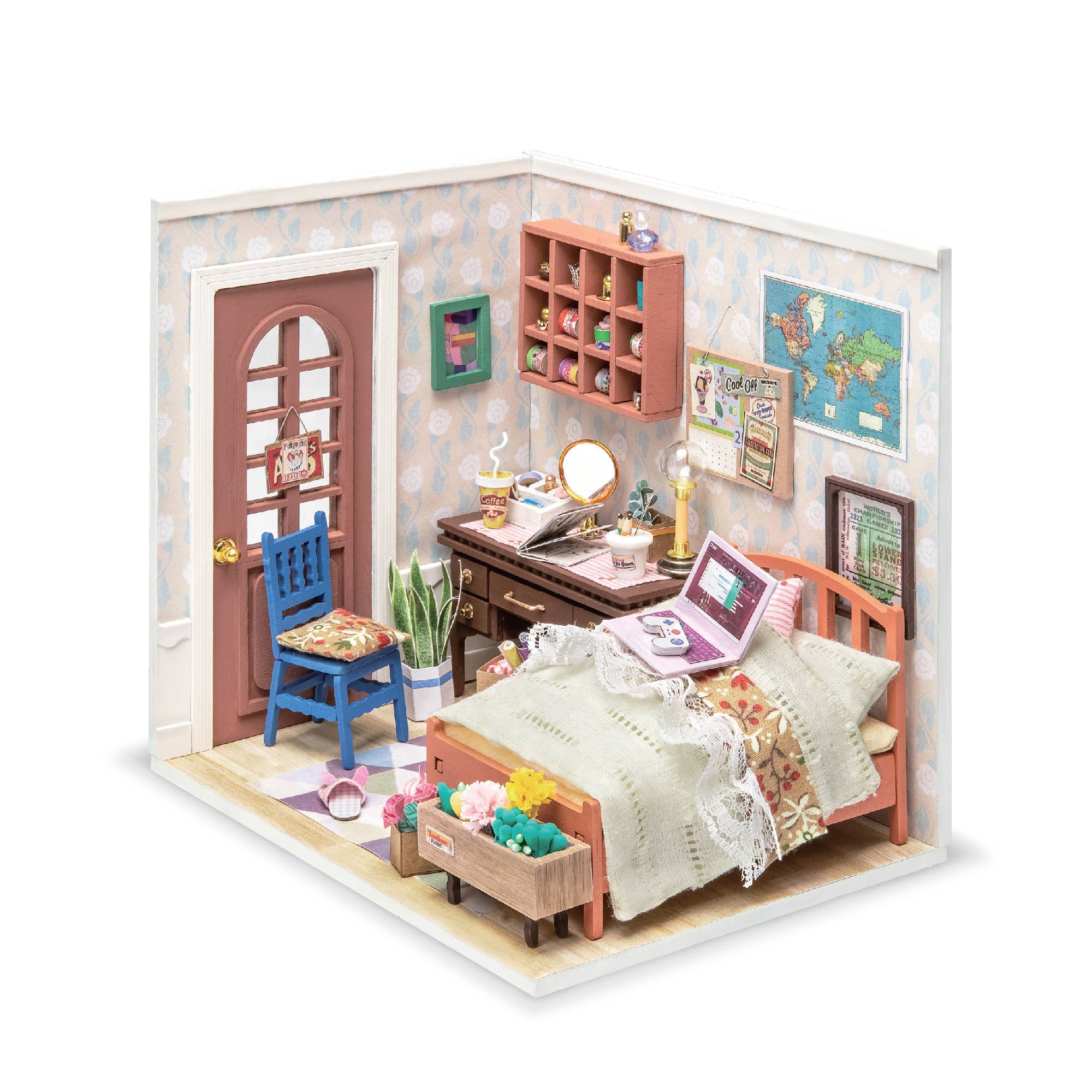 Hands Craft DGM08, DIY Miniature Dollhouse Kit: Anne's Bedroom Kawaii Gifts 850005994763