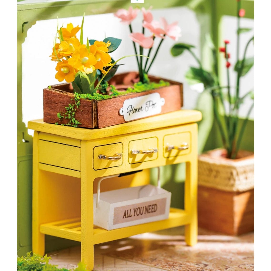 Hands Craft DIY Miniature Dollhouse Kit: Spring Encounter Flowers Kawaii Gifts 850026738445