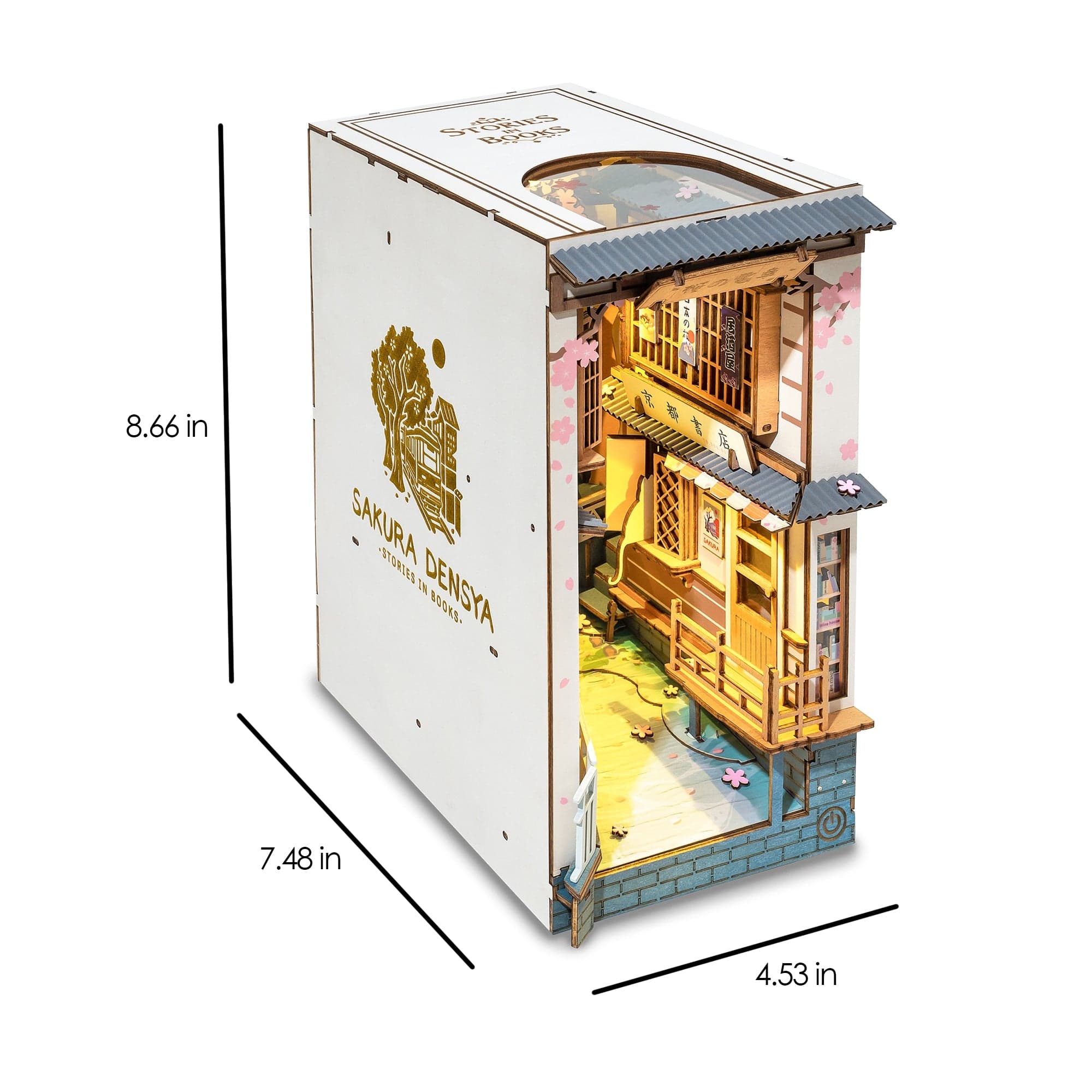 Hands Craft DIY Miniature House Book Nook Kit: Sakura Densya Kawaii Gifts 850026738841