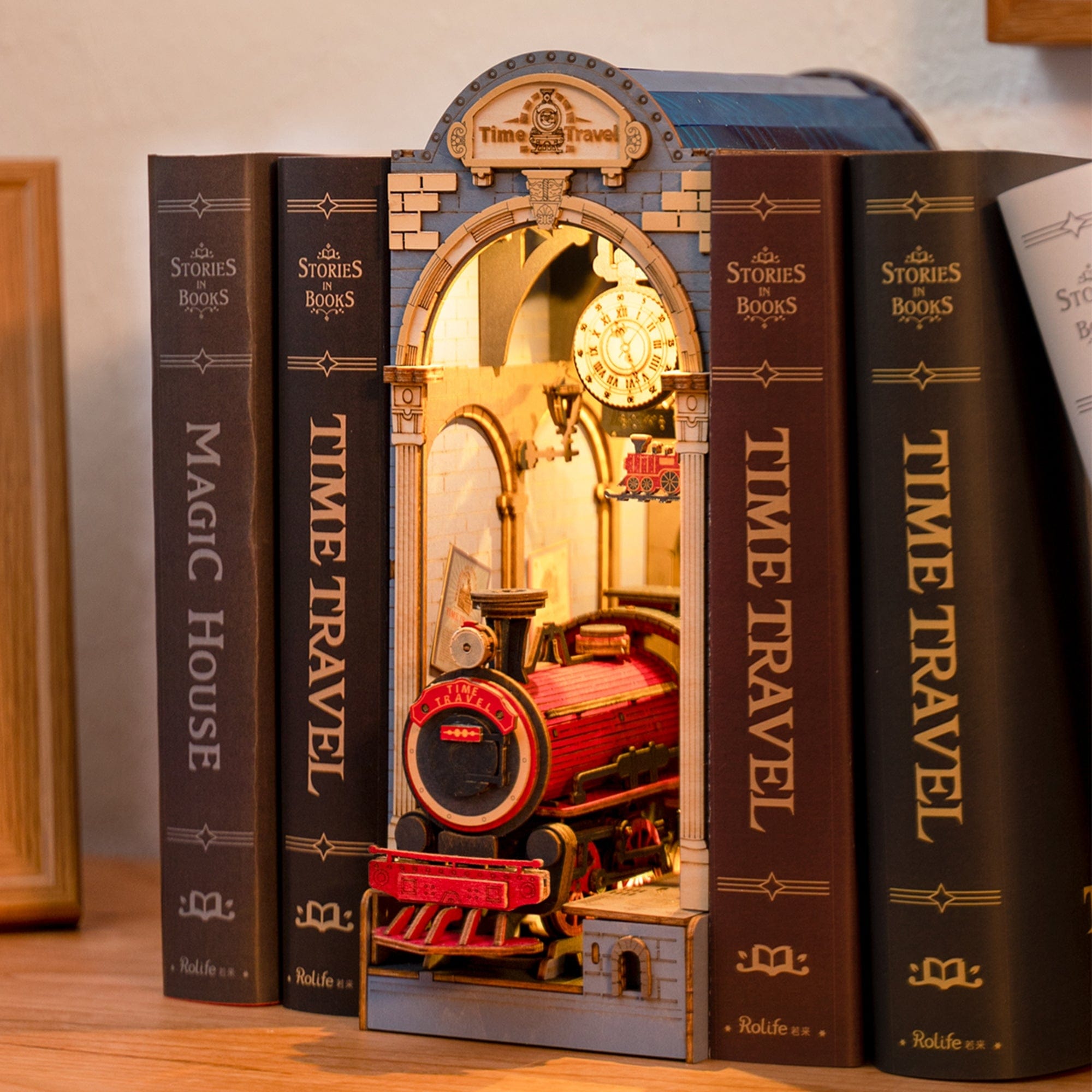 Hands Craft DIY Miniature House Book Nook Kit: Time Travel Kawaii Gifts 850026738872