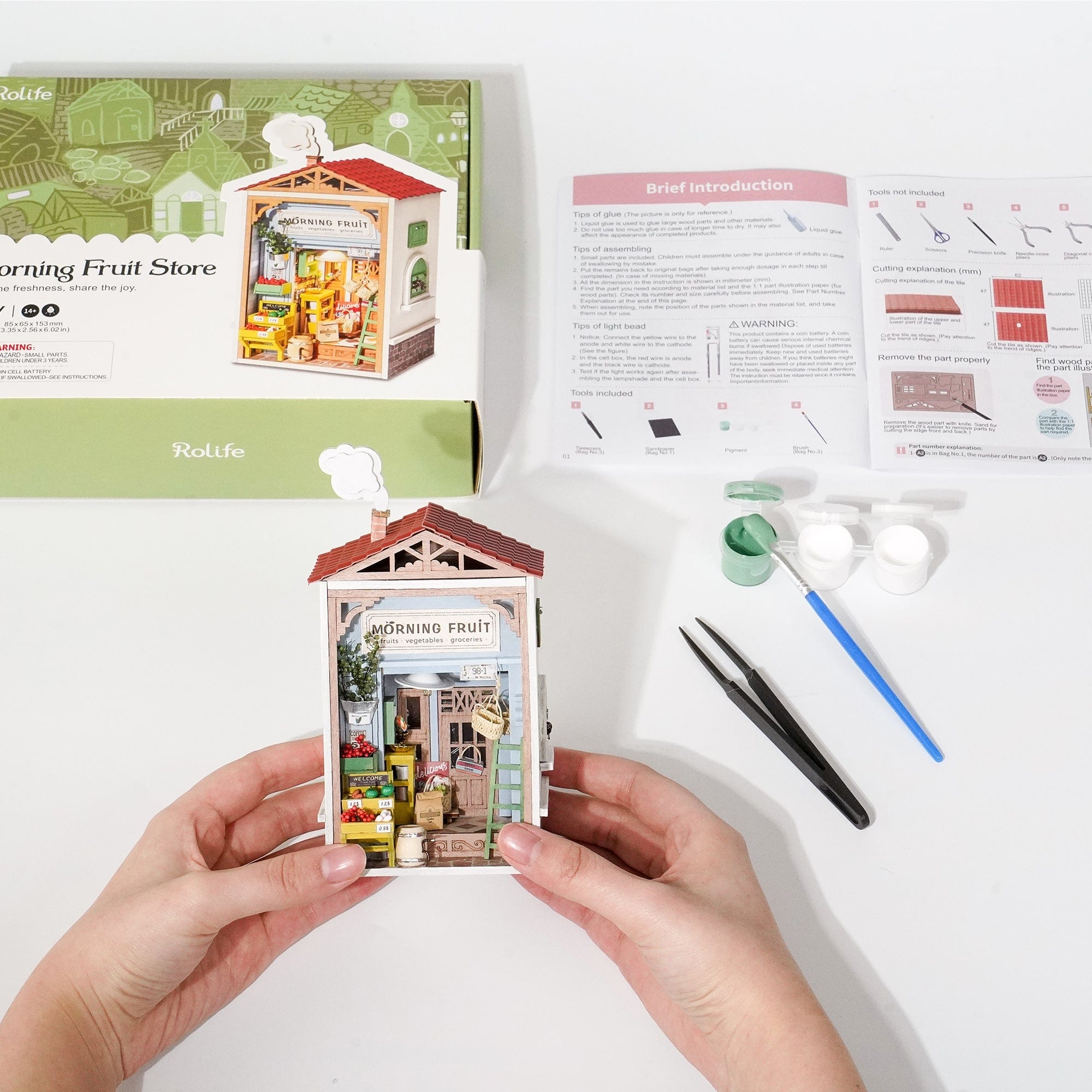 Hands Craft DIY Miniature House Kit: Morning Fruit Store Kawaii Gifts 850026738490