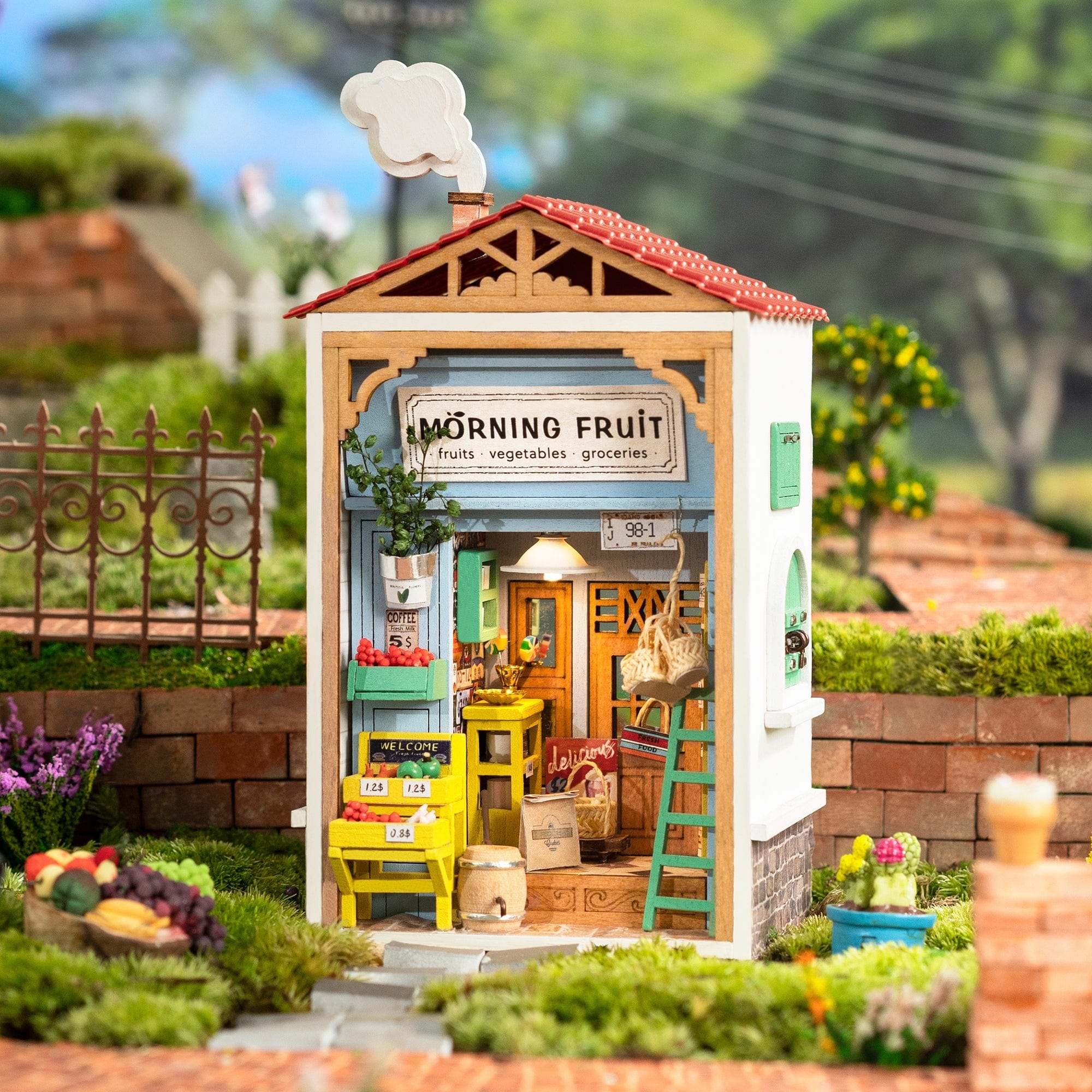 Hands Craft DIY Miniature House Kit: Morning Fruit Store Kawaii Gifts 850026738490