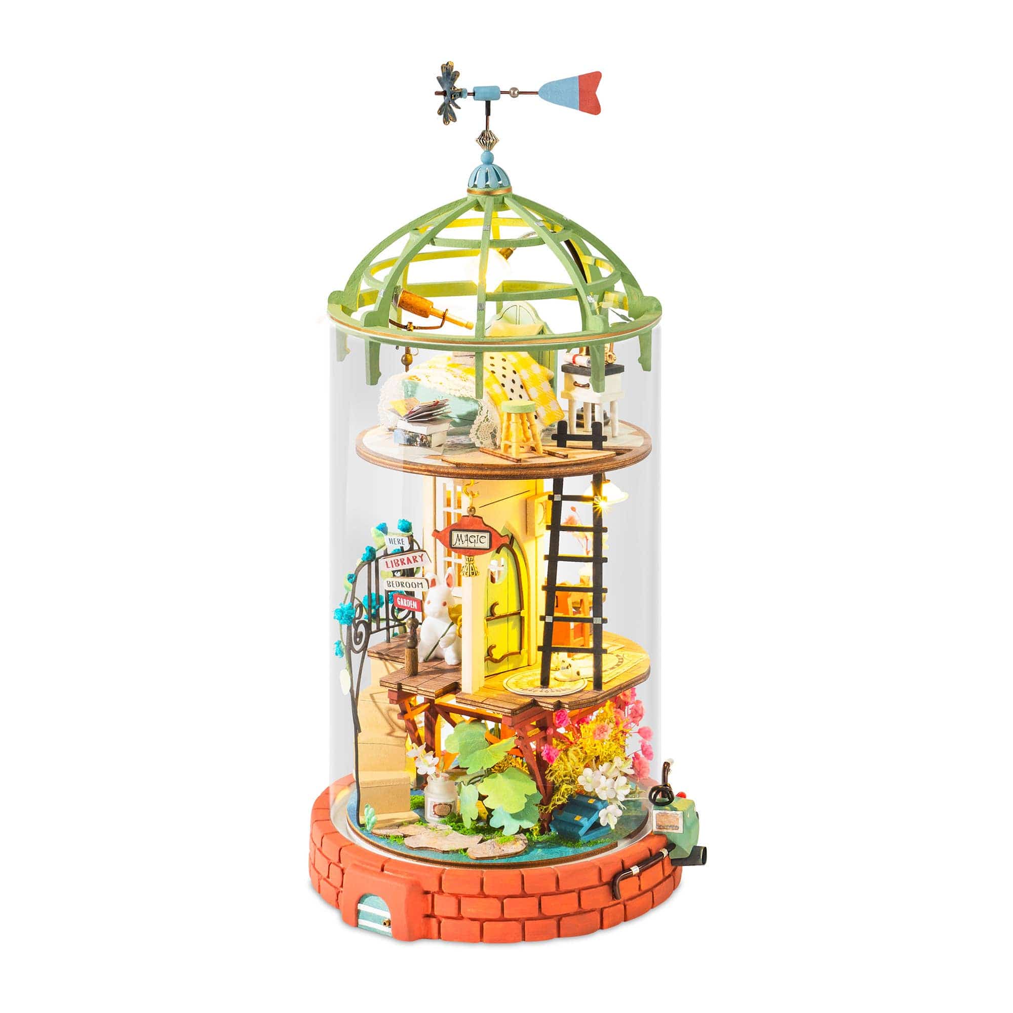 Hands Craft DS001, Domed Loft DIY Miniature Dollhouse Kit Kawaii Gifts 850026738056