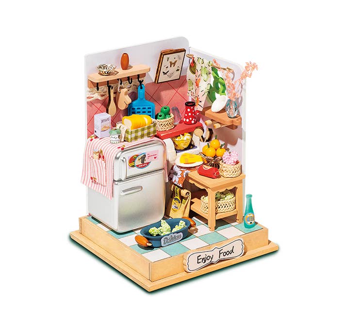 Hands Craft DS015, DIY Palm-Sized Miniature Dollhouse Kit: Taste Life (Kitchen) Kawaii Gifts 850026738315