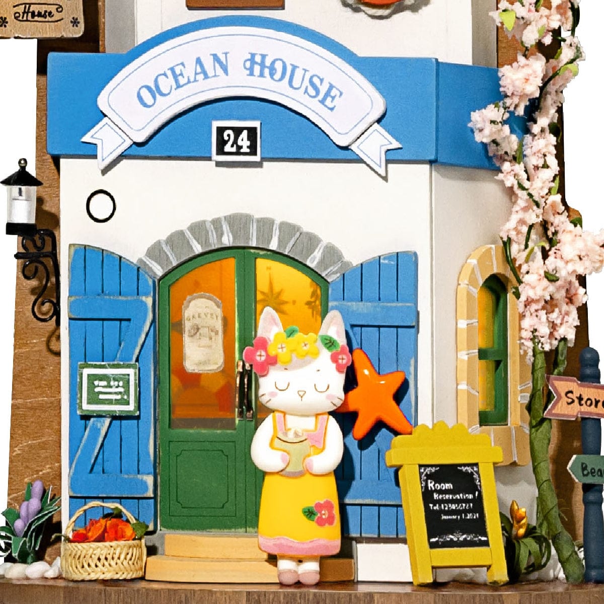 Hands Craft Island Dream Villa DIY Miniature Wall Hanging Kit With Key Hangers Kawaii Gifts