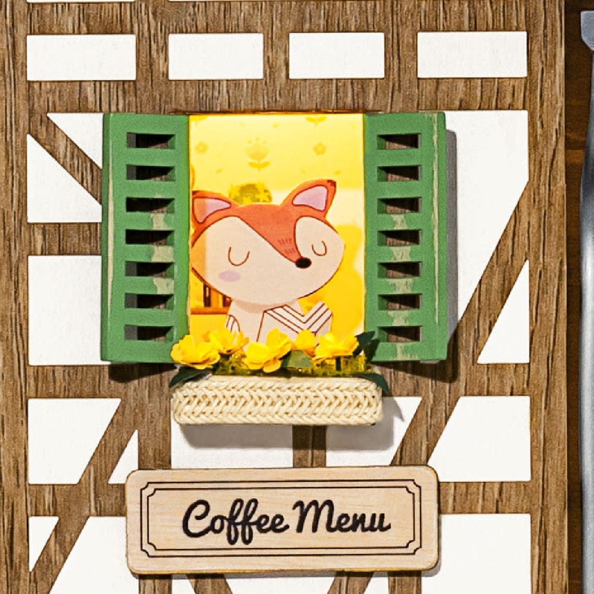 Hands Craft Lazy Coffee House DIY Miniature Wall Hanging Kit With Key Hangers Kawaii Gifts