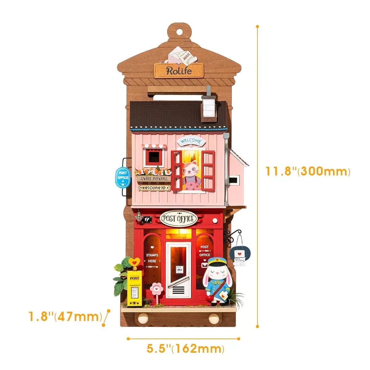 Hands Craft Love Post Office DIY Miniature Wall Hanging Kit With Key Hangers Kawaii Gifts