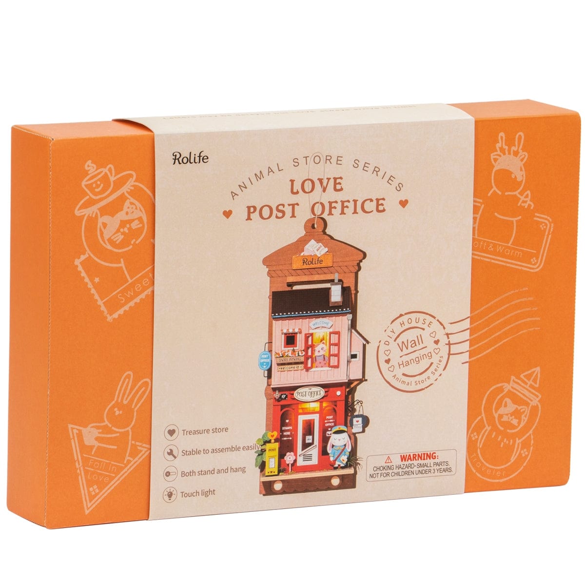 Hands Craft Love Post Office DIY Miniature Wall Hanging Kit With Key Hangers Kawaii Gifts
