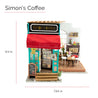 Hands Craft Simon's Coffee DIY Miniature Dollhouse Kit Kawaii Gifts 819887023268