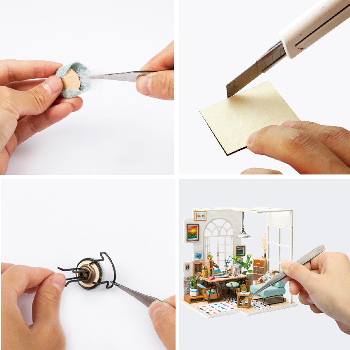 Hands Craft Soho Time DIY Miniature Dollhouse Kit Kawaii Gifts 850005994220