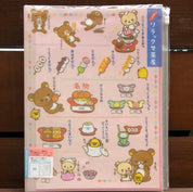 Kawaii Import Rilakkuma Tea House 6 + 1 Sliding Zip Lock Pockets A4 Plastic File Folder Kawaii Gifts 4974413667838