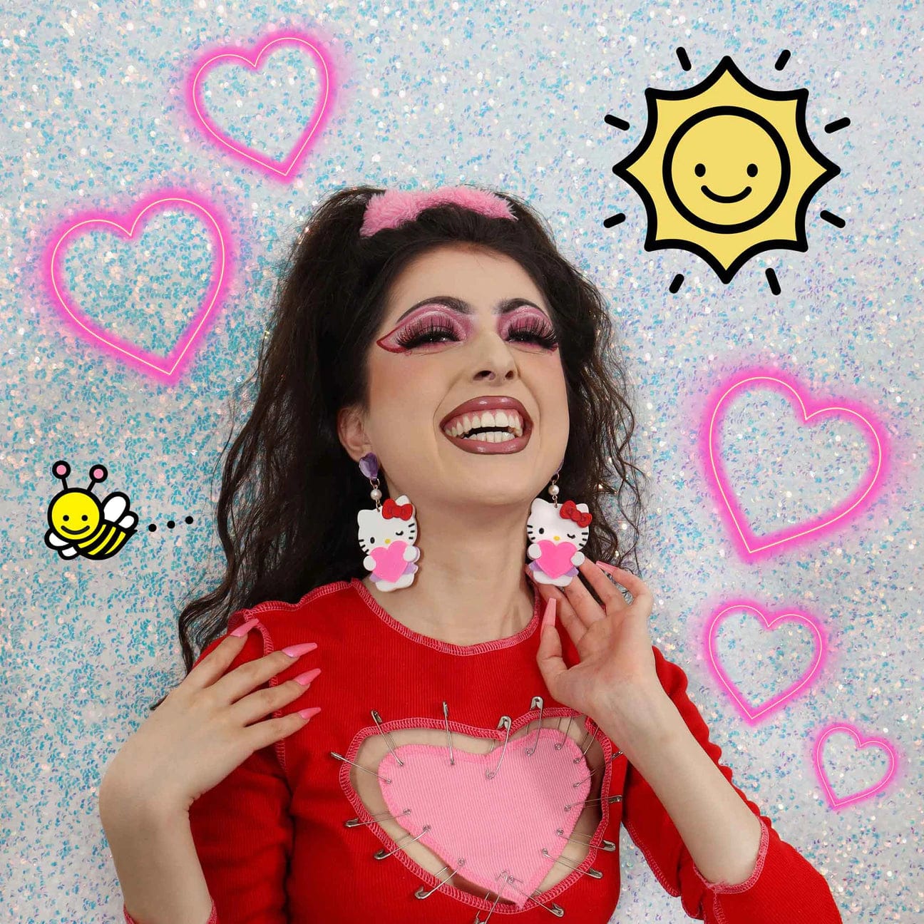 Hello Kitty Kitty Love Earrings – Kawaii Gifts