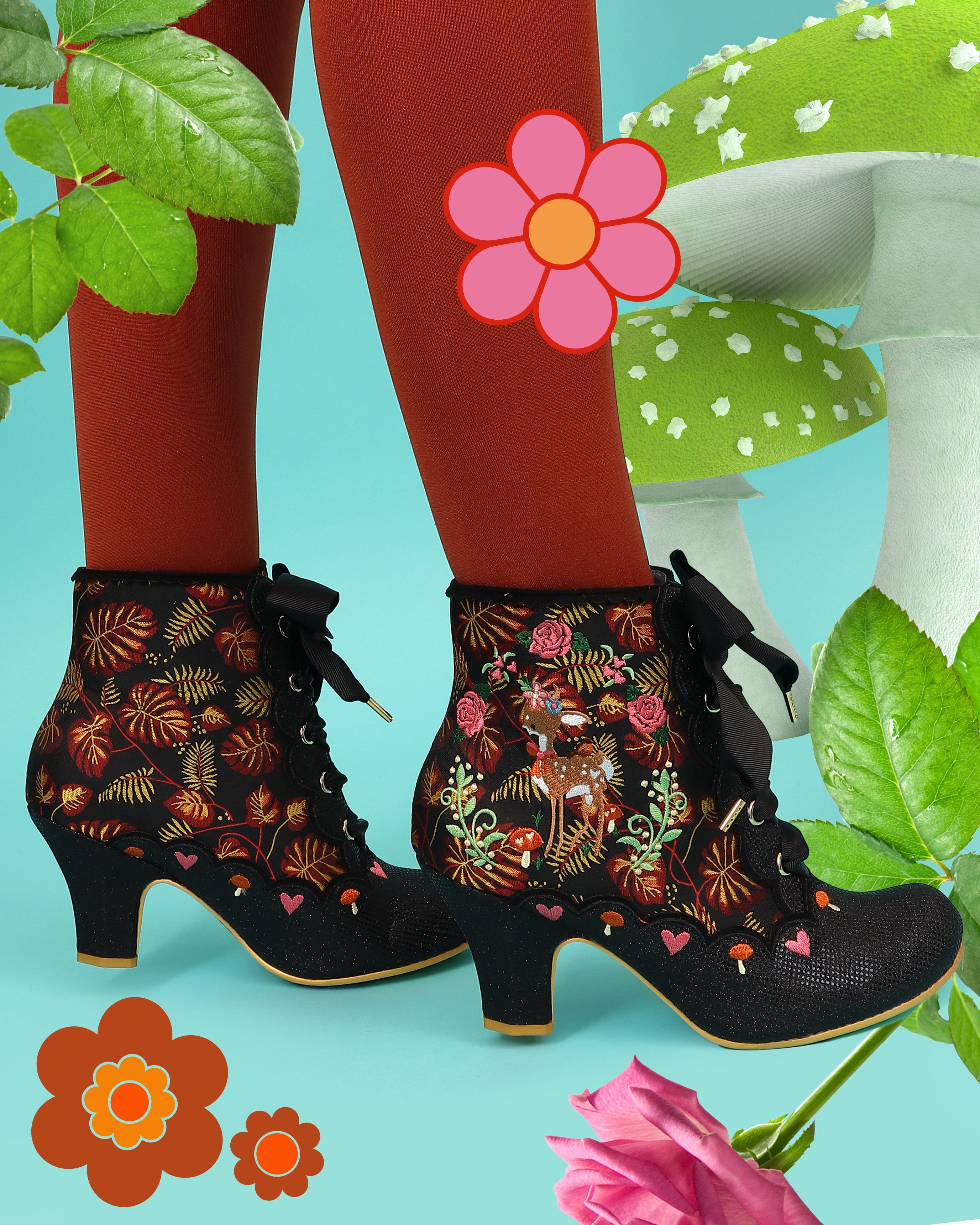 Irregular Choice Forest Frolics Boots by Irregular Choice Kawaii Gifts