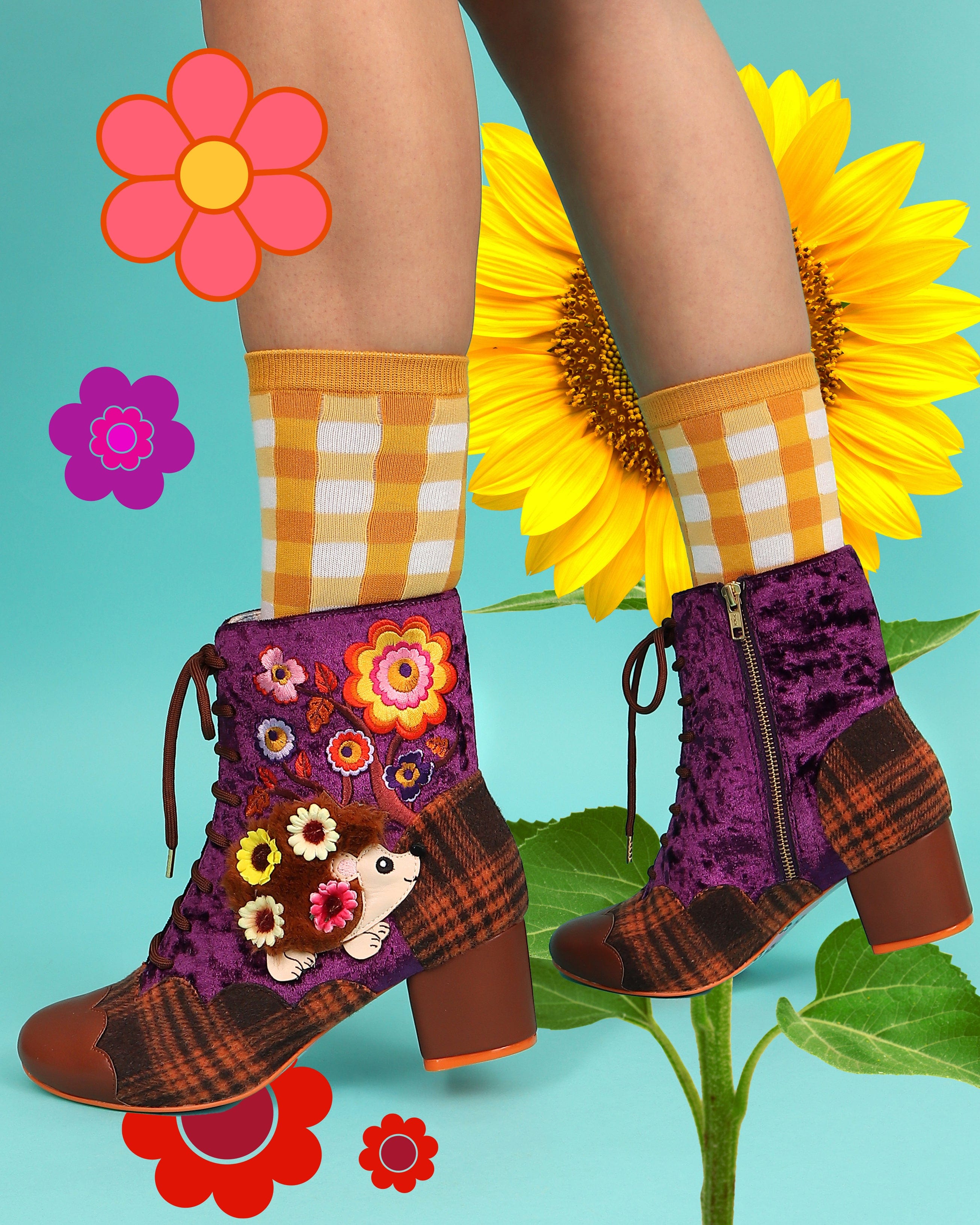 Irregular Choice Hedge Hugs Boots by Irregular Choice Kawaii Gifts