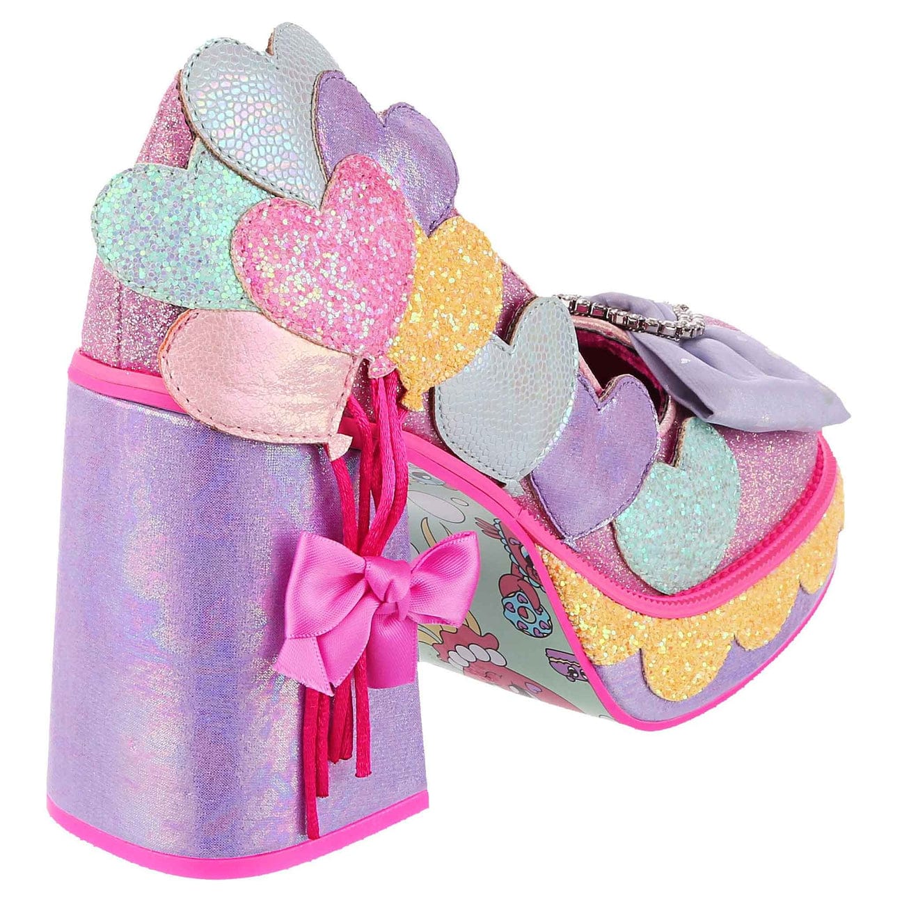 Irregular Choice Irregular Choice Balloons And Cake Lilac Platform Heels Kawaii Gifts