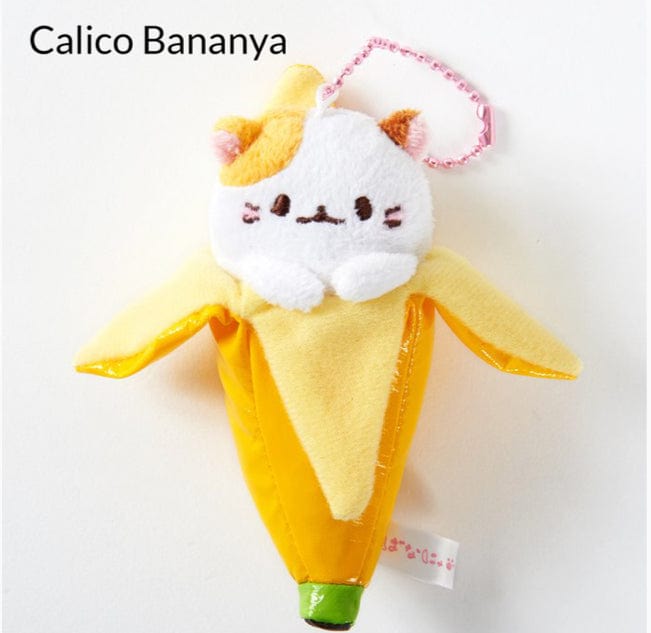 Kawaii Import Calico Bananya Kitty 4" Plush Mascot with Chain (E) Kawaii Gifts 4530344160178