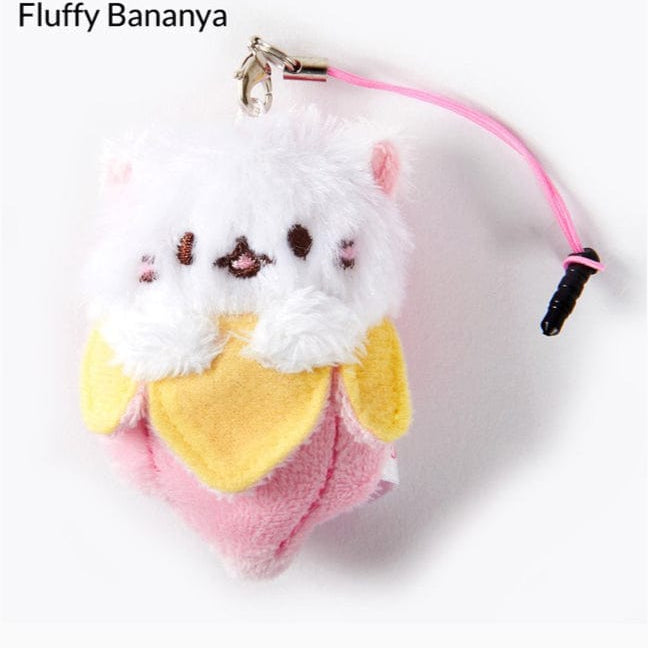 Kawaii Import Furry Bananya Kitty Plushy Screen Cleaners (C) Kawaii Gifts 4530344160093