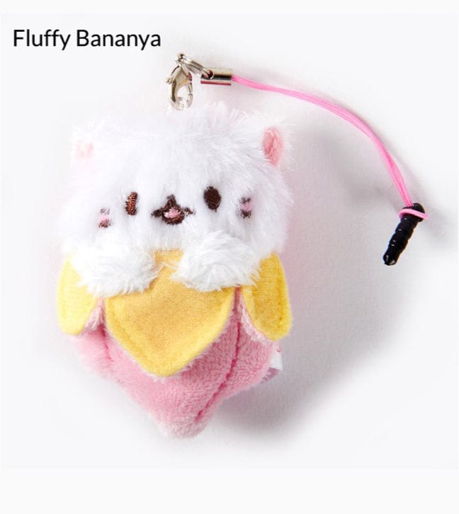 Kawaii Import Furry Bananya Kitty Plushy Screen Cleaners (C) Kawaii Gifts 4530344160093