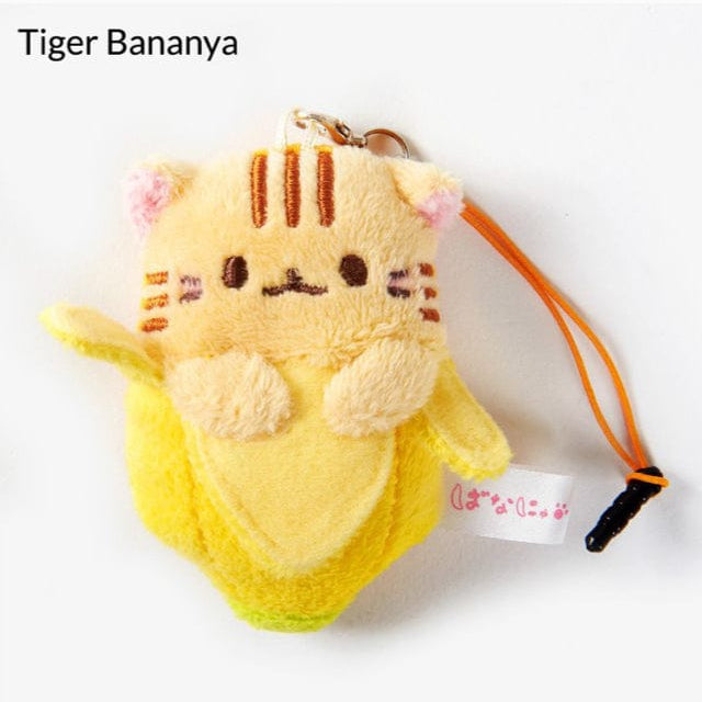 Kawaii Import Orange Bananya Kitty Plushy Screen Cleaners (B) Kawaii Gifts 4530344160086
