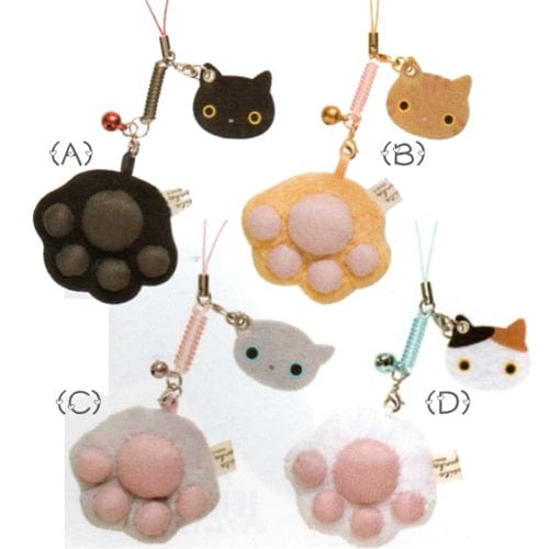San-X Kutusita Nyanko 2" Paw Screen Cleaner with Kitty Mascot: Calico Kitty