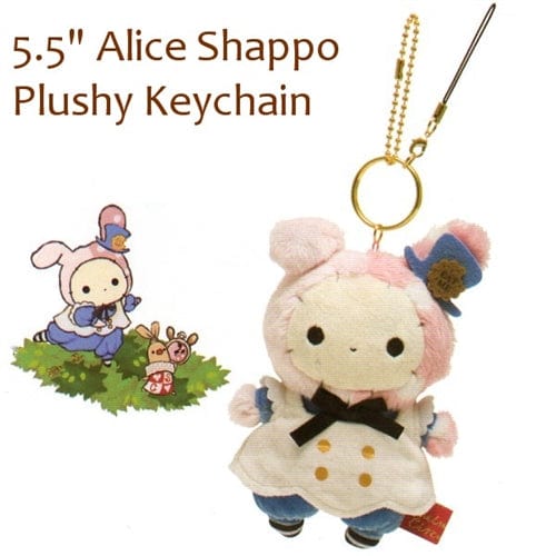 San-X Sentimental Circus Alice 5.5" Shappo as Alice Plushie Keychain with Accessory Strap