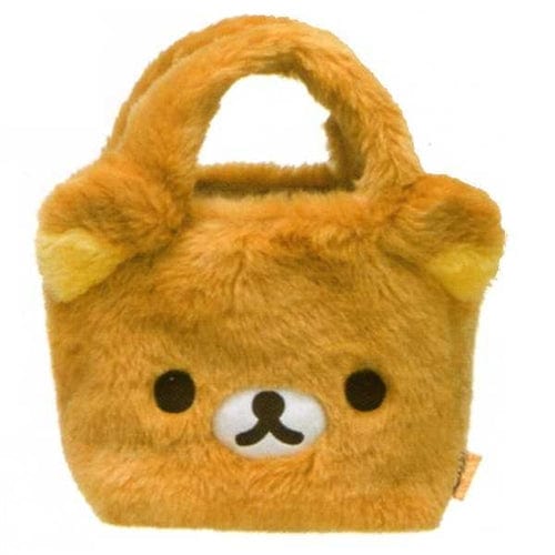 San-X Rilakkuma 12.6" Fluffy Hand Bag: Relax Bear